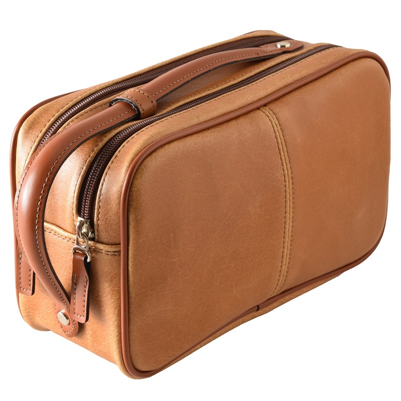 ANDY HAWARD 25814 Men's 2nd Bag, Double Zipper, 2-Way Handle,