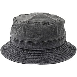 New Hattan Bucket Hat, Men's, Women's, Hat, 100% Cotton, Pigment Dyed, Bucket Hat, Brand, Dyed, Plain, Unisex, Black