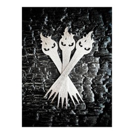 Aganjok Stainless Steel Chip Forks, Set of 4, Reusable and Sustainable Chip Pickers, Metal Forks, Made of Stainless Steel, Made in Germany