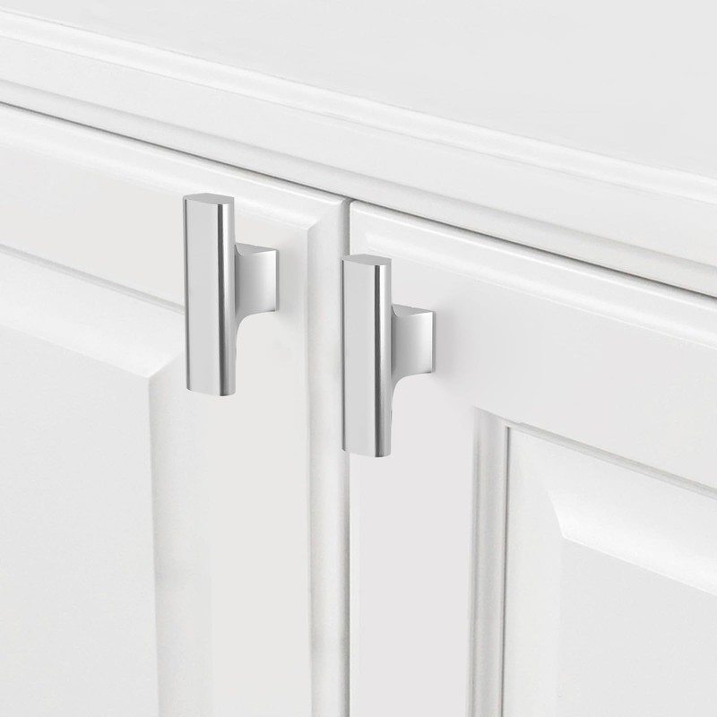 POVEFONK 10 Pack Brushed Satin Nickel Kitchen Cabinet Knobs Solid