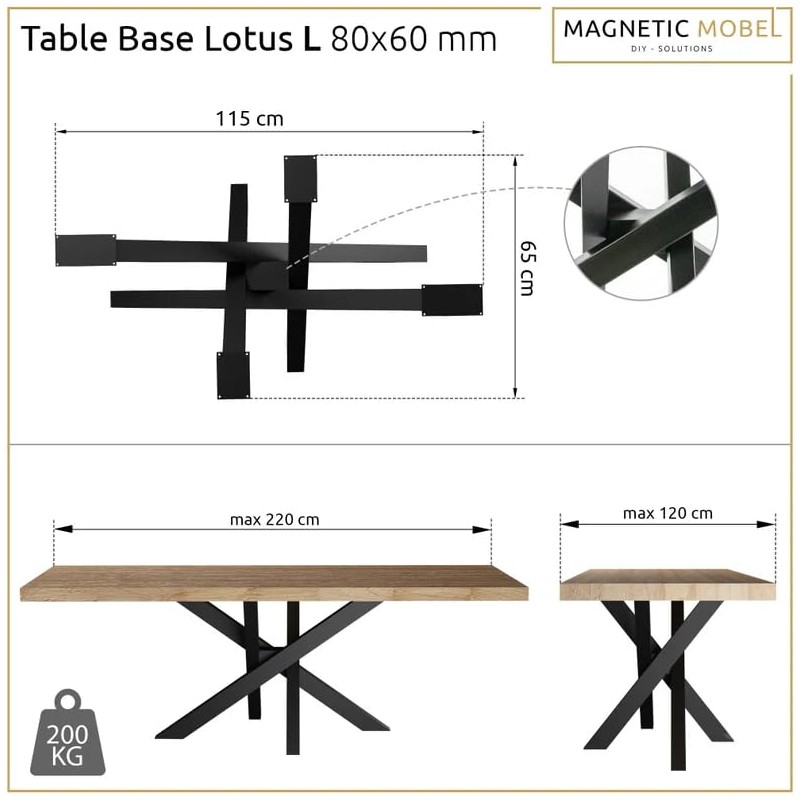 FUSHIAIPTC 30 Inch Metal Table Legs, Heavy Duty Desk Legs