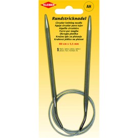 Kleiber + Co. GmbH Circular Knitting Needle, Metal, Gray, 5.5 mm