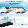 8inch Twin Size Patio Porch Swing Bed Cushion Cover Waterproof,