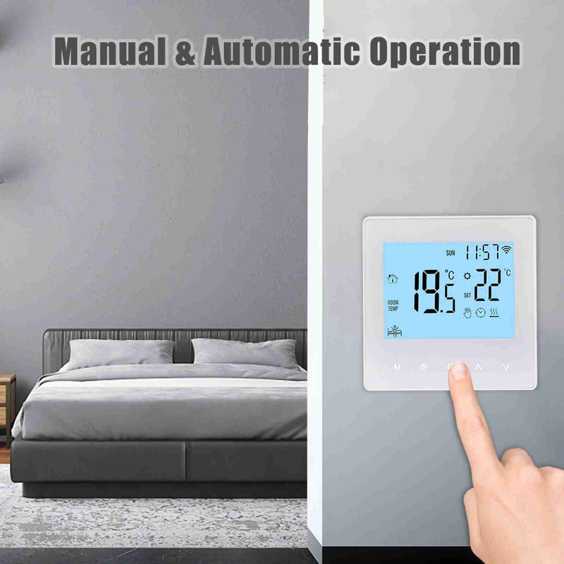 Smart Tuya WiFi Thermostat 16A Digital Programmable LCD Display Underfloor