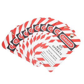 Lockout Tagout Tags, 10PCS Double Sided Danger Do Not Operate Tags PVC Safety Warning Label for Lock Out Tag Out, Out of Service, Electrical Equipment Repair
