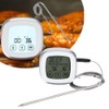 Wireless Food Thermometer Electronic Digital Touch Screen W/Timer Alarm for