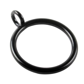 30 Pcs of 1.25 Inch Black Drapery Curtain Ring, Eau Small Curtain Rod Rings with Eyelet for Curtain Panels