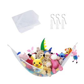 THXFUNAREA Cuddly Toy Net Storage Net Pool Cuddly Toys Storage Net Toy Hammock Net Corner Soft Toys Hammock Cuddly Toy Hammock Net Organiser (180 x 120 x 120 cm)
