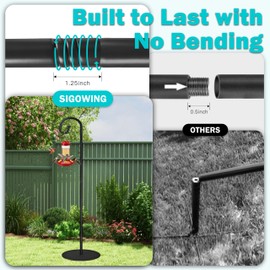 76" Shepherds Hooks for Outdoor- 3/4 Inches Thicken Wind Chimes Hanger