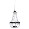Hanging Solar Lantern Outdoor, 28” Modern Clear Crystal Acrylic Chandelier