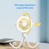 Outdoor Baby Stroller Fan Portable Handheld Cooling Fan Clip On