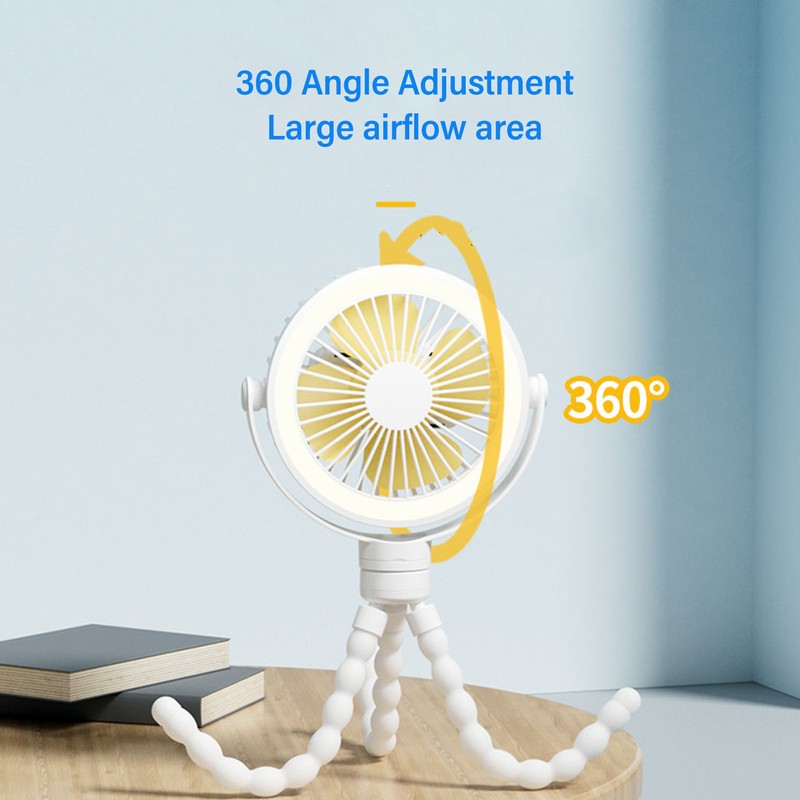 Outdoor Baby Stroller Fan Portable Handheld Cooling Fan Clip On