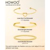 Gold Bangle Bracelets for Women 14K Plated Gold Bracelet Stack