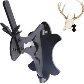 Mount Skull Hanger European Adjustable Bone Bracket Skull Trophy Mounts for Hanging Deer, Aoudad, Bear, Buffalo, Pronghorn, Alligator Skulls, Mule Antelope Coyote and Game Animals (Black 1 Pack)