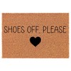 Welcome Doormat Coco Coir Door Mat Gift Shoes Off Please
