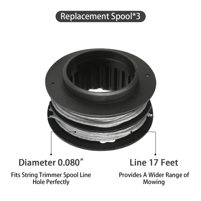 Kudoosen KST-130X Trimmer Replacement Line Compatible for Kobalt 40-Volt String