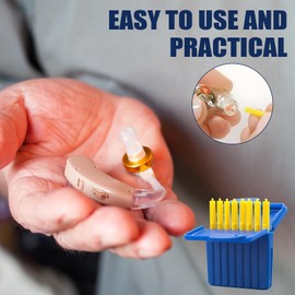 24Pcs Hearing Aid Filters, Wax Guards & Cleaning Kits, Earwax Catcher with Brushes, Hearing Aid Accessories