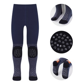 L&K-II Crawling Tights Baby Girls Boys Tights with ABS Sole Non-Slip Nubs Car Aeroplane Lion Motif 2768 Pack of 1, 2768G-1er