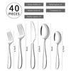 40-piece Silverware Set for 8, Stainless Steel Flatware Cutlery Set,