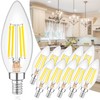 comzler 10 Pack E12 LED Bulb Dimmable 40W Equivalent, 4000K