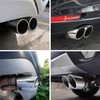 MOCNT Car Exhaust Tailpipe Stainless Steel Exhaust Trim Tailpipe Silencer