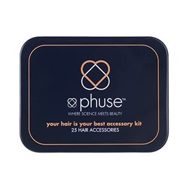 Cricket Phuse Beauty Your Hair is Your Best Accessory Kit, Soft Headband, 4 Soft Hair Ties, 20 Classic Bobby Pins, Reusable Hair Tin, Value Set, 25 PC