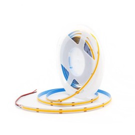 LED TRADING 5 m COB LED Strip Flexible Bendable Dimmable 24 V Plain Warm White (3000 K) IP20
