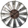 Mrocioa 24inch Windmill Distressed Metal Wall Clocks Rustic Large Decorative