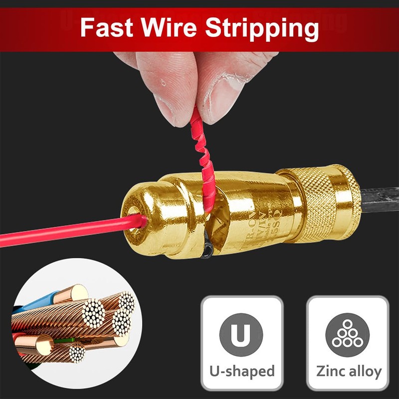 Eewudwok Drill Wire Stripper Cutter, 2.5/4.0/6.0 sq Cable Stripping Tool