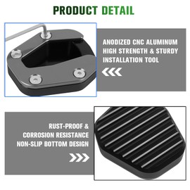 CHIFUN Kickstand Extender Enlarger Pad Side Stand Extension Plate Replacement for Moto Guzzi V100 V 100 Mandello 2023 2024 Side Parking Stand Foot Pad(Titanium)