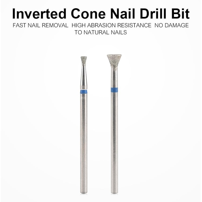 Rolabling Inverted Cone Fan-Shaped Nail Drill Bit Nail Polish Gel