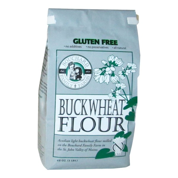 Bouchard Family Farms Gluten-Free and Kosher Acadian Light Buckwheat Flour, 3lb Bag