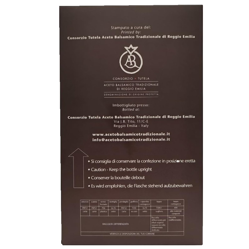 Traditional Balsamic Vinegar of Reggio Emilia PDO - Oro (Gold