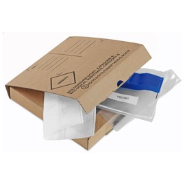 Dönges Packaging for biological substances (cardboard box, sample transport, sample packaging, shipping box), category B (UN 3373), as maxi letter, 220 x 220 x 35 mm