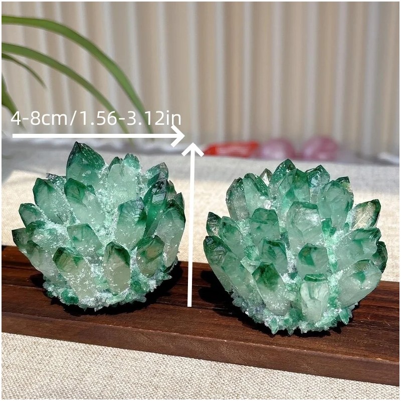 Extra Large Rough Clear Quartz White Crystal Cluster and Green
