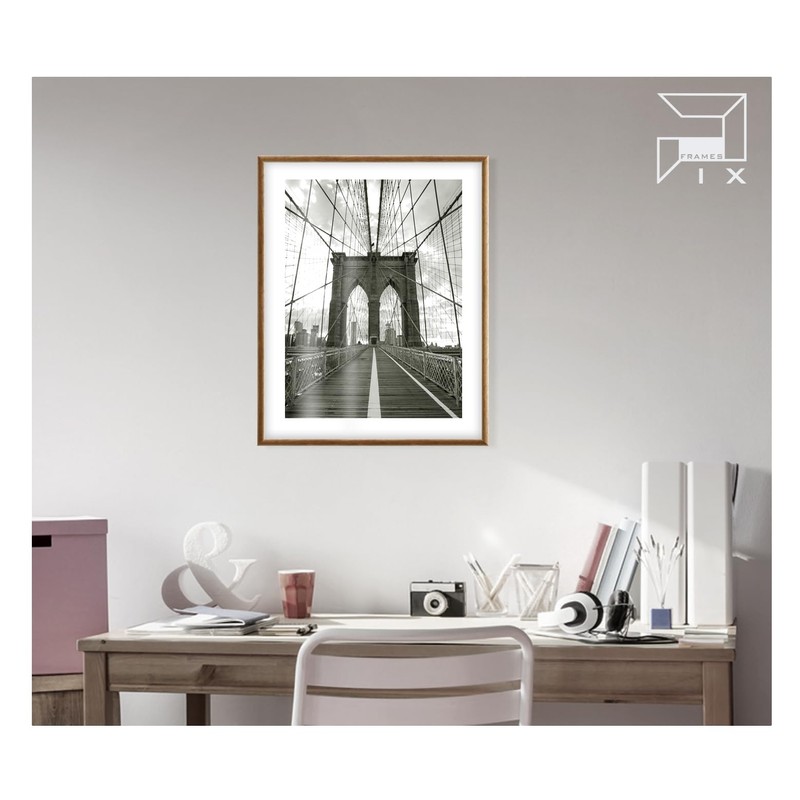 Pix FRAMES A4 Wooden Photo Frame, Frame with Acrylic Glass