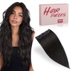 TESS Remy Human Hair Clip in Extensions Straight Hairpieces with