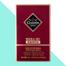 Grain On Faro Enzyme Red Encapsulation Digestive Enzyme Red Bean Flavor 30 sachets x 1 / 그레인온 파로효소 레드 캡슐레이션 소화효소 팥맛 30포X1개