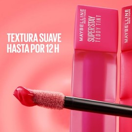 Maybelline Super Stay Teddy Tint, Tinta para Labios Mate Difuminado, Larga Duración 12 Horas, Textura Suave, No Transfiere, A Prueba de Bebidas y Besos, Tono Skinnydip, 5 ml
