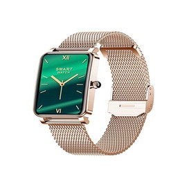 Qijddih Smartwatch Reloj Inteligente para Mujer, IP68, Resistente al Agua, Mensaje Recordatorio, Podómetro, Rastreador de Actividad, Relojes Inteligentes para Mujer, Regalo para Mujeres y Niñas (Oro)