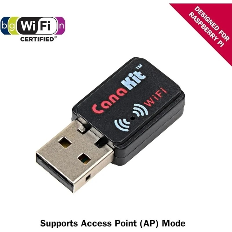 CanaKit Raspberry Pi WiFi Wireless Adapter/Dongle 802.11 n/g/b 150 Mbps