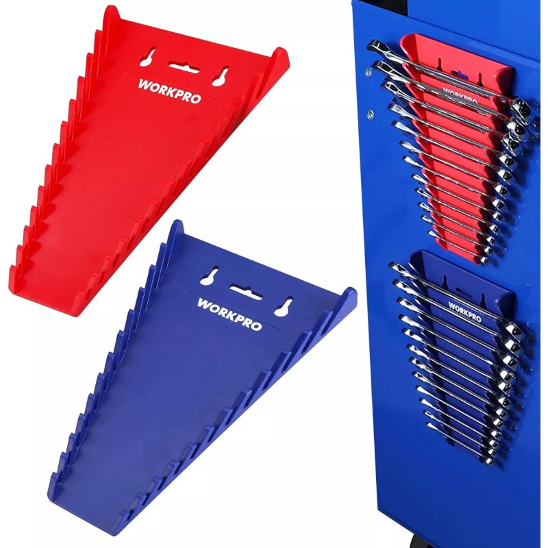 WORKPRO 2-Pack 12-Piece Magnetic Wrench Holder Set SAE&Metric Wrench Organizer