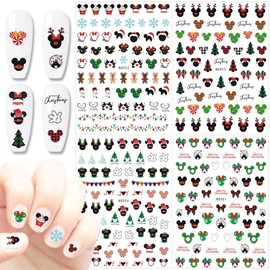 Christmas Nail Stickers Self Adhesive Christmas Nail Decals Winter Xmas Tree Snowflake Snow Christmas Nail Design Stickers for Women Christmas Nail Decoration Charms 4 Sheets Winter Xmas Nail Stickers