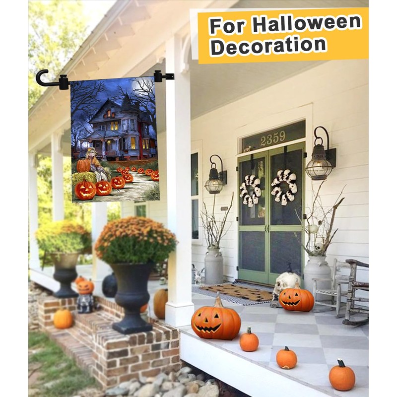 Koutemie Wall Garden Flag Stand Holder Pole with 2 Stoppers
