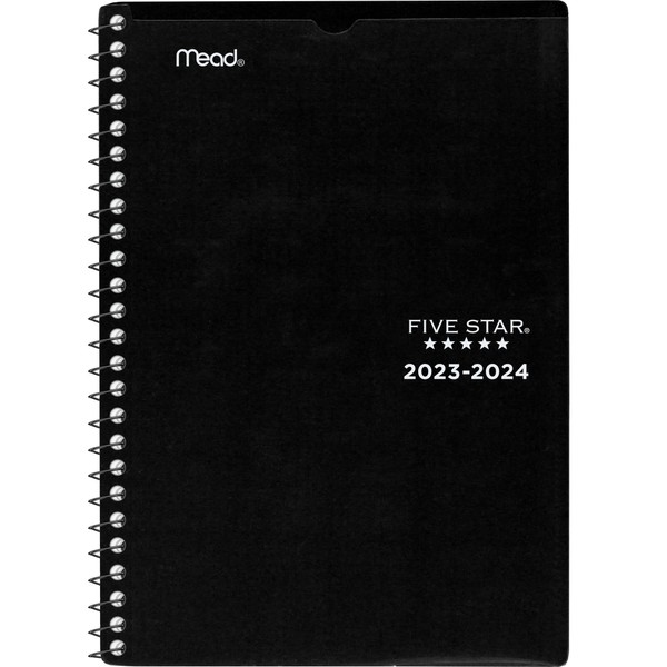 Five Star Small Black 2024 Cyo Weeky/Monthly Academic Planner
