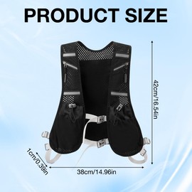 Laufweste Damen und Herren, laufweste reflektierend mit Verstellbare Brustgurte, 210g Ultraleicht Running Vest, Trinkweste Laufen, Lauf Weste für Laufen, Radfahren, Trails, Marathons