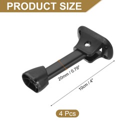 uxcell Folding Table Legs, 4pcs 10cm(4") Metal Foldable Table Furniture Legs Laptop Desk Legs Replacement Legs for Cabinet Sofa Chair Bed, Black