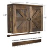 GLANT Rustic Wall Mounted Jewelry Organizer with Wooden Barndoor Decor,Wooden