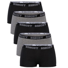 B2BODY Cotton Underwear Women - Boyshort Panties for Women Small to Plus Size Multi Pack (6XL, Shadow)