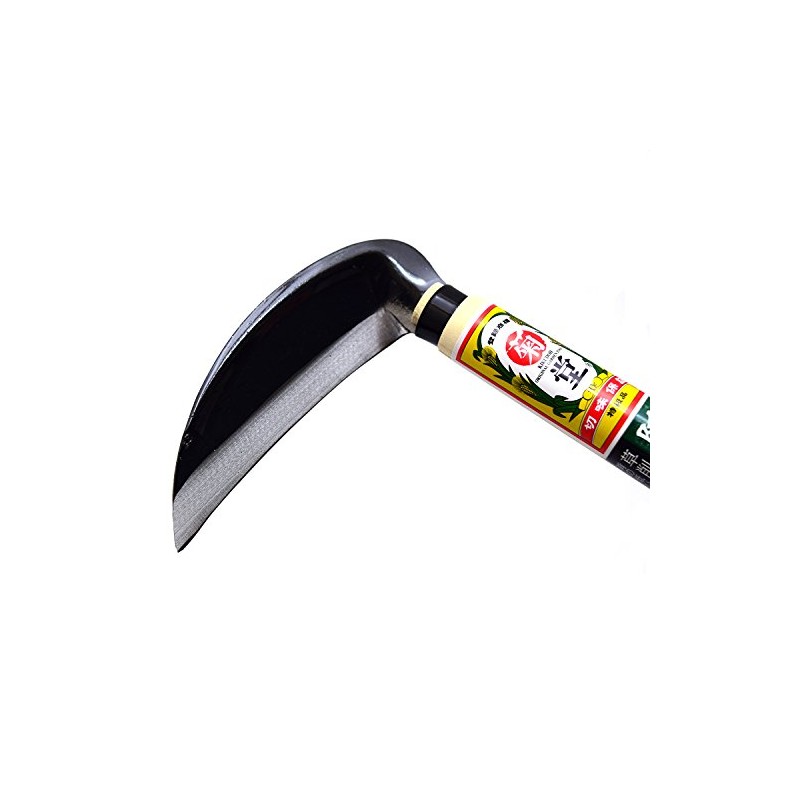 Takagi Kikudo Small Sickle with Steel, Orange Handle, 4.7 inches